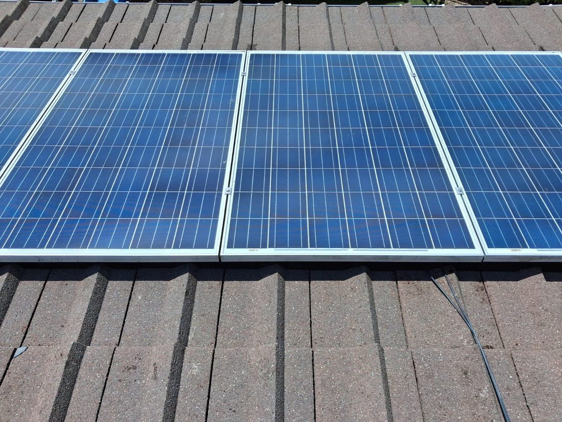 Solar panels after cleaning